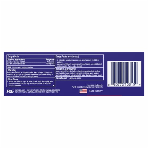 Crest 3D White Stain Eraser Teeth Whitening Toothpaste, Icy Clean Mint Perspective: left