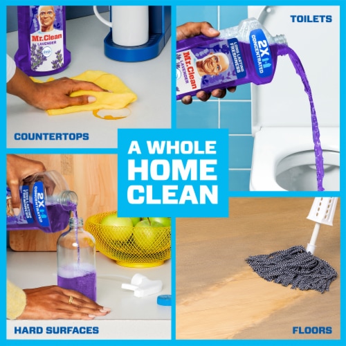 Mr. Clean 2X Concentrated Multi Surface Cleaner with Febreze Lavender, All Purpose Cleaner Perspective: left