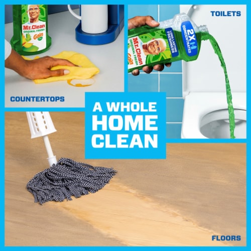 Mr. Clean Liquid Dilute 2X Concentrated Multi-Surface Cleaner Gain Original Fresh Perspective: left