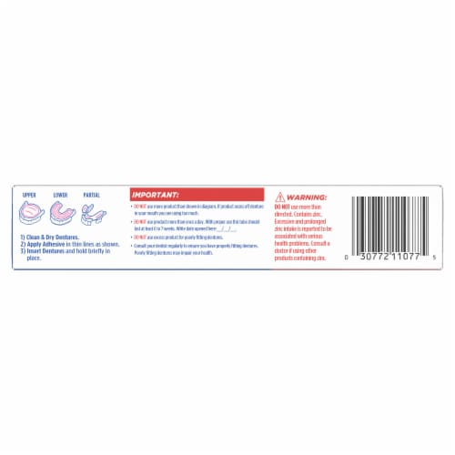 Fixodent Food Barrier Denture Adhesive Cream for Full and Partial Dentures Perspective: left