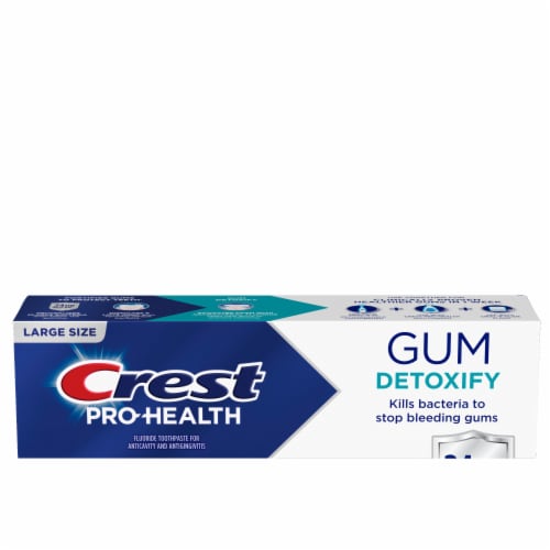 Crest Pro-Health Gum Detoxify Deep Clean Toothpaste Antibacterial Fluoride Enamel Protection Perspective: left