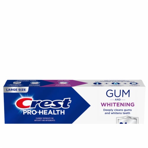 Crest Pro-Health Gum Detoxify Gentle Whitening Anti cavity, Antibacterial Fluoride Toothpaste Perspective: left