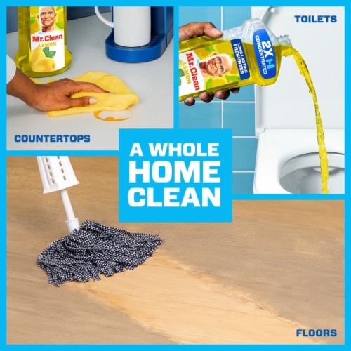 Mr. Clean Liquid Dilute 2X Concentrated Multi-Surface Cleaner Lemon Perspective: left