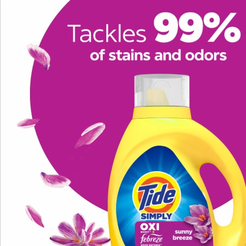 Tide Simply Oxi Febreze Liquid Laundry Detergent Perspective: left