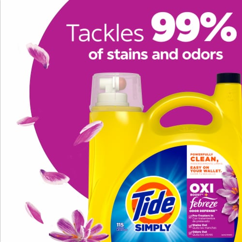 Tide Simply Oxi Febreze Liquid Laundry Detergent Perspective: left