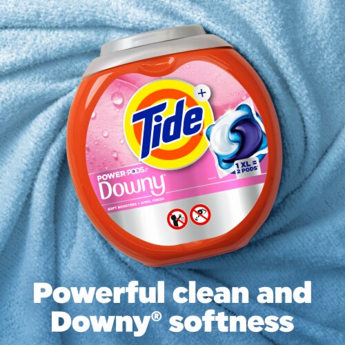 Tide Power Pods With Downy April Fresh Laundry Detergent Pods Perspective: left