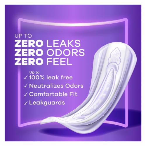 Always Discreet Pads for Women Heavy Absorbency Long Length Perspective: left