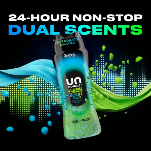 Downy Unstopables Fusions Twilight & Jasmine In-Wash Scent Booster Beads Perspective: left