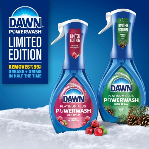 Dawn Powerwash Spray, Dish Soap, Dishwashing Liquid, Frosted Cranberry, 1 Starter Kit, 16 Fl Oz Perspective: left