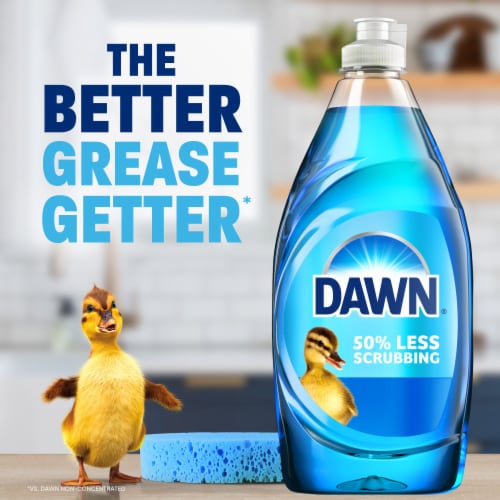 Dawn Ultra Dish Soap Liquid, Dishwashing Liquid, Grease Removal, Original, 30.8oz Perspective: left