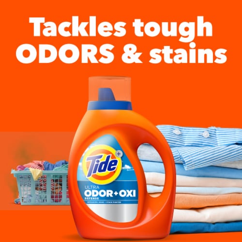 Tide With Ultra Oxi & Odor Eliminators Original Scent Liquid Laundry Detergent Perspective: left