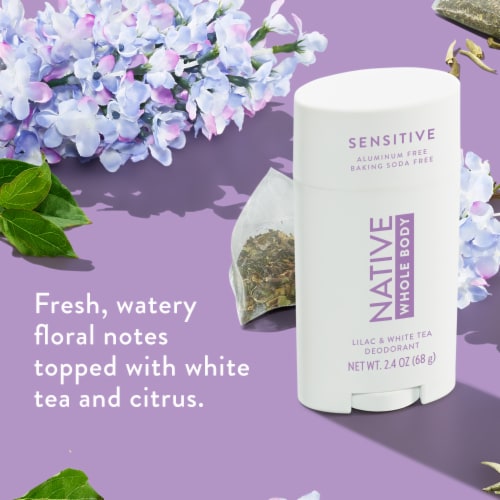 Native Lilac & White Tea Sensitive Whole Body Deodorant Perspective: left
