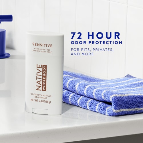 Native Coconut & Vanilla Sensitive Whole Body Deodorant Perspective: left