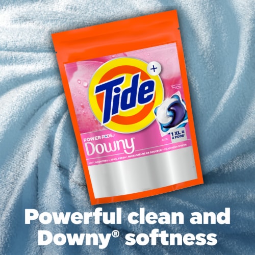 Tide Power Pods With Downy April Fresh Laundry Detergent Pods Perspective: left