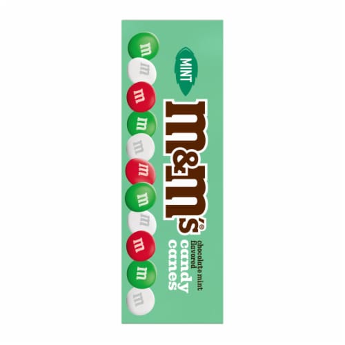 M&M's® Chocolate Mint Candy Canes Holiday Box Perspective: left