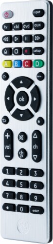 GE Designer Series 4 Device Universal Remote - Silver Perspective: left