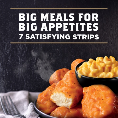Banquet Mega Meats Boneless Buffalo Style Chicken Strips With Mac And Cheese Frozen Meal Perspective: left