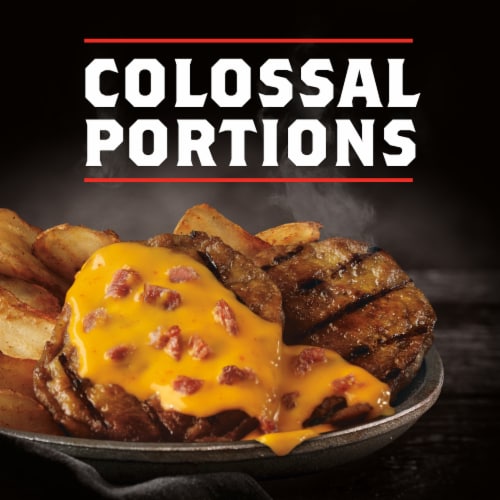 Banquet Mega Meal Bacon Cheddar Patty Frozen Meal Perspective: left