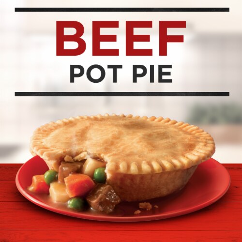 Banquet Beef Pot Pie Frozen Dinner Perspective: left