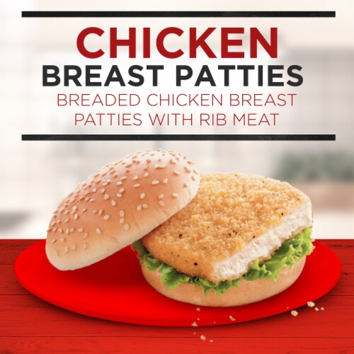 Banquet Chicken Breast Patties Frozen Chicken Perspective: left