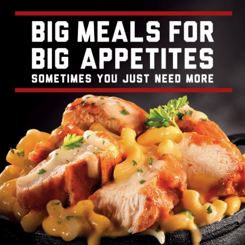 Banquet Mega Bowls Buffalo-Style Chicken Mac 'n Cheese Frozen Meal Perspective: left