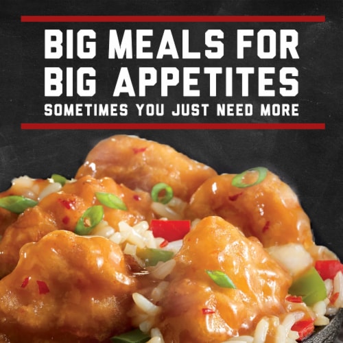 Banquet Mega Bowls Kung Pao Chicken Frozen Meal Perspective: left