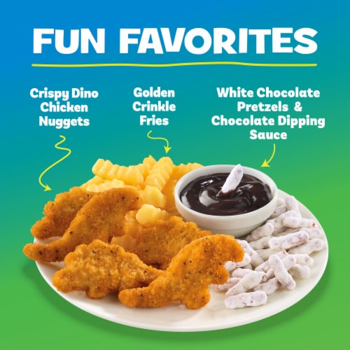 Kid Cuisine Level Up Dino Chicken Nuggets Frozen Meal Perspective: left