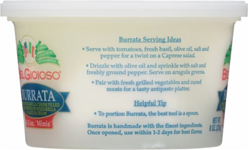 BelGioioso® Burrata Mini Mozzarella Cheese Balls Perspective: left