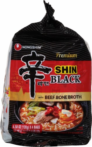 Nongshim® Shin Black Beef Bone Broth Noodle Soup Family Pack Perspective: left