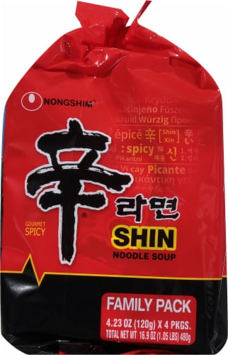 Nongshim® Shin Black Beef Bone Broth Noodle Soup Family Pack, 4 ct / 4.58  oz - Kroger