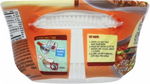 Nongshim® Beef Flavor Bowl Noodle Soup Perspective: left