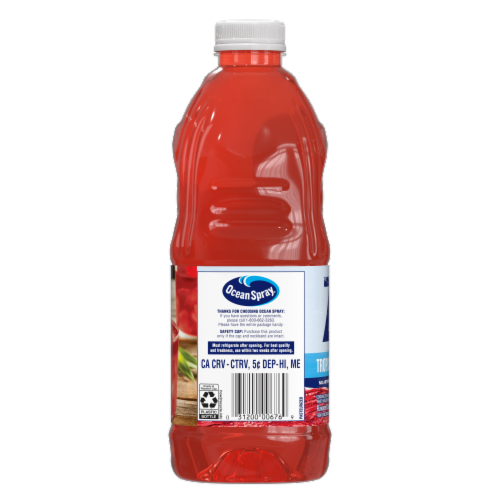 Ocean Spray® Zero Sugar Tropical Punch Bottle Perspective: left