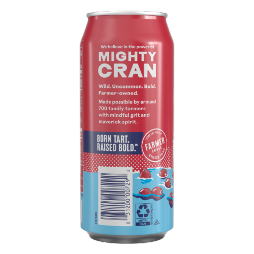 Ocean Spray® Original Cranberry Juice Cocktail Can Perspective: left