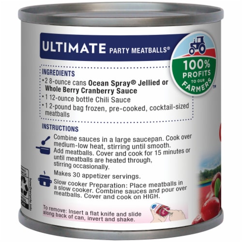 Ocean Spray Jellied Cranberry Sauce Perspective: left