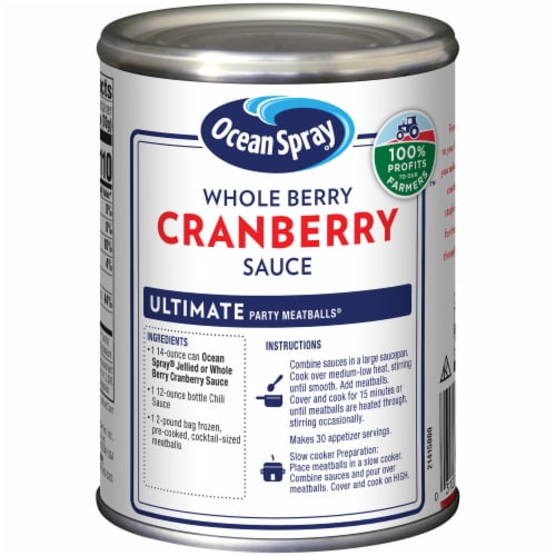 Ocean Spray Whole Berry Cranberry Sauce Perspective: left