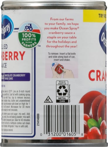 Ocean Spray® Jellied Cranberry Sauce Perspective: left