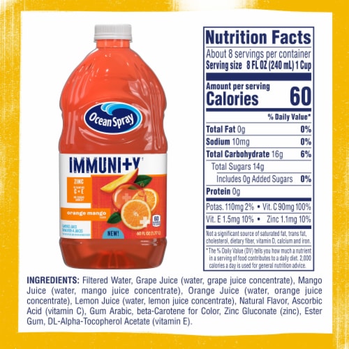 Ocean Spray Immunity Orange Mango Juice Drink 60 fl oz Ralphs