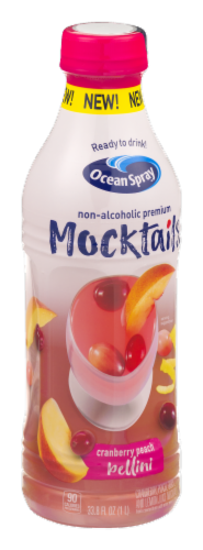 Ocean Spray Mocktails Cranberry Peach Bellini Juice Perspective: left