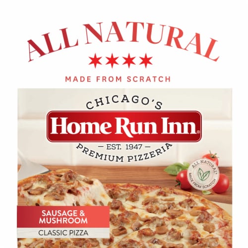 Home Run Inn Sausage and Mushroom Classic Crust Frozen Pizza Perspective: left