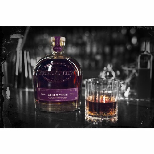 Redemption Finished in Cognac Cask Series Batch No. 1 Indiana Straight Bourbon Whiskey Perspective: left