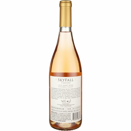Skyfall Vineyard Washington Rose Wine Perspective: left