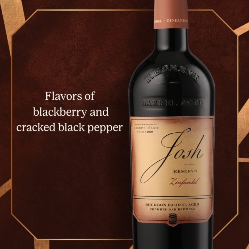 Josh Cellars Bourbon Barrel Aged Reserve Zinfandel California Red Wine Perspective: left