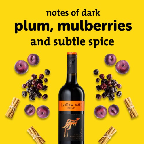 Yellow Tail Merlot Australia Red Wine Perspective: left