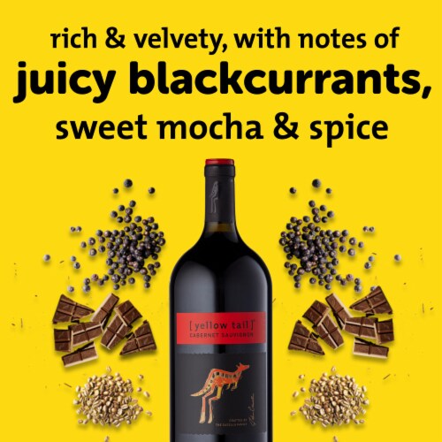 Yellow Tail Cabernet Sauvignon South Eastern Australia Red Wine Perspective: left
