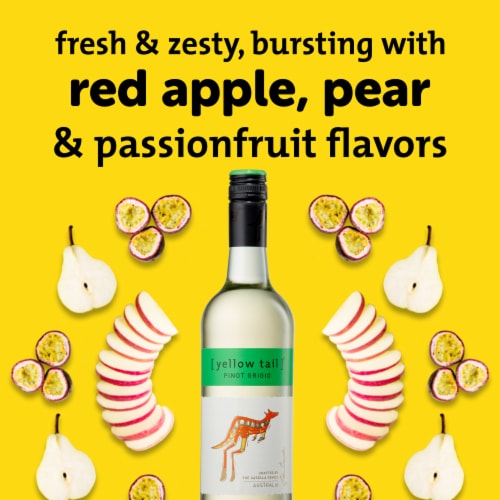 Yellow Tail Pinot Grigio Australia White Wine Perspective: left