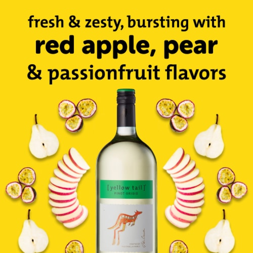 Yellow Tail Pinot Grigio Australia White Wine Perspective: left