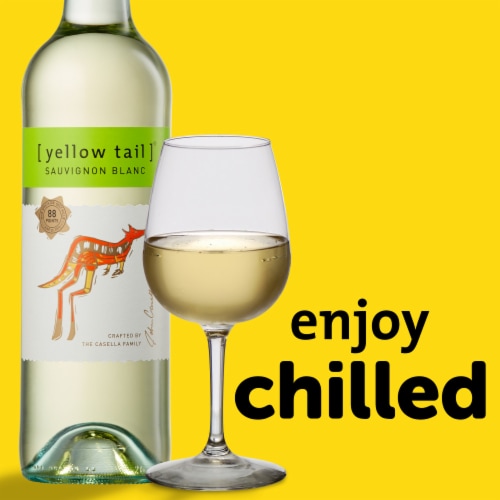 Yellow Tail Sauvignon Blanc Australia White Wine Perspective: left