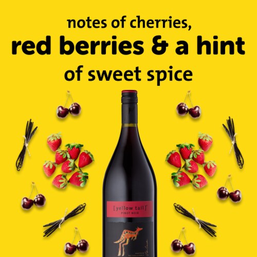Yellow Tail Pinot Noir Australia Red Wine Perspective: left
