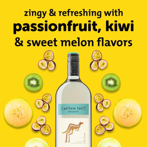 Yellow Tail Moscato Australia White Wine Perspective: left