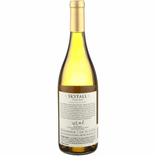 Skyfall Vineyard Pinot Gris Washington White Wine Perspective: left